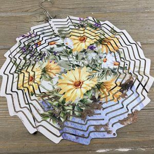 Wild Flower Bouquet Wind Spinner 10"